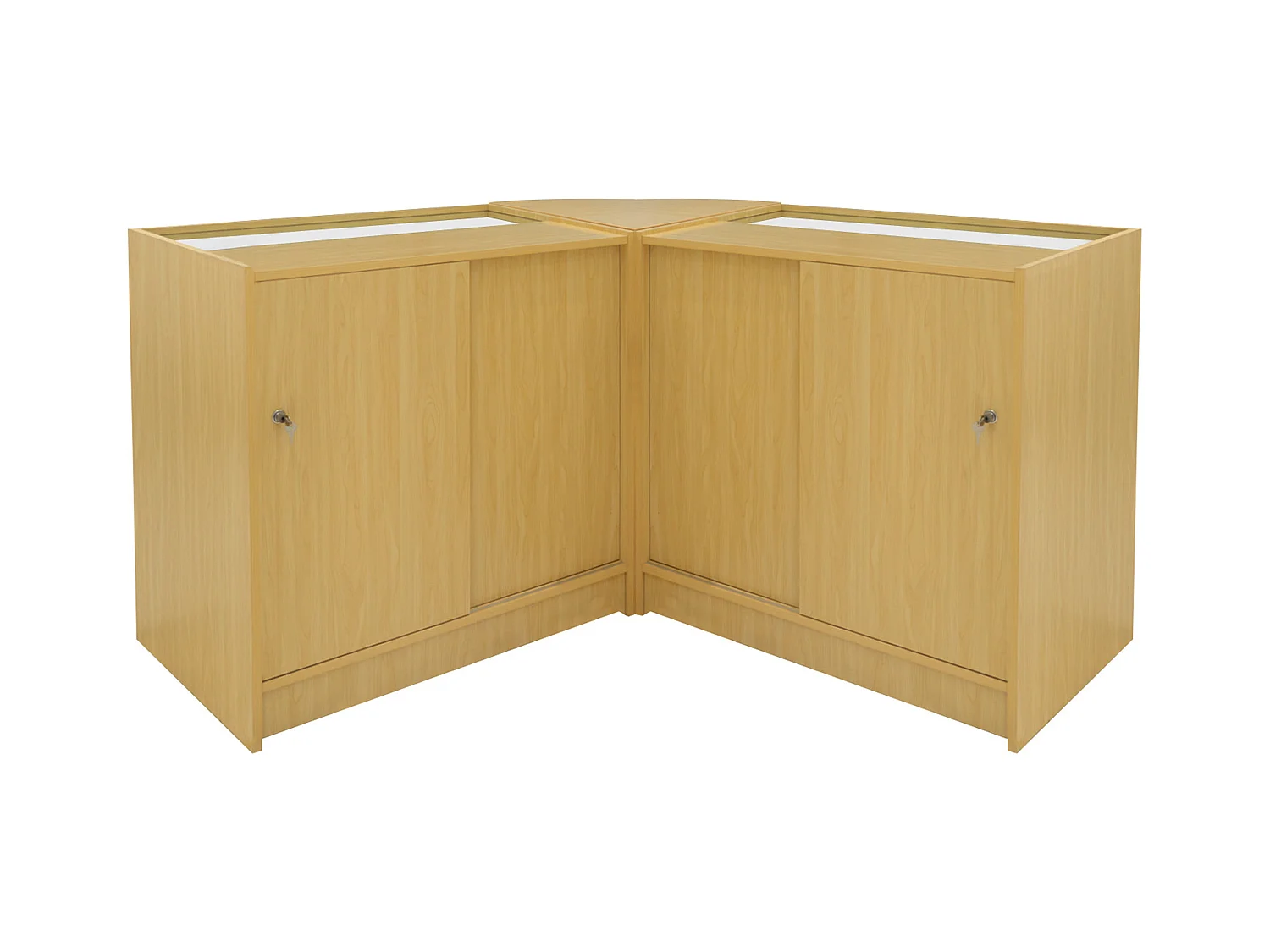 Set Banconi Acero Helios LED K900 CM60 con Serratura e Vetrina Espositiva