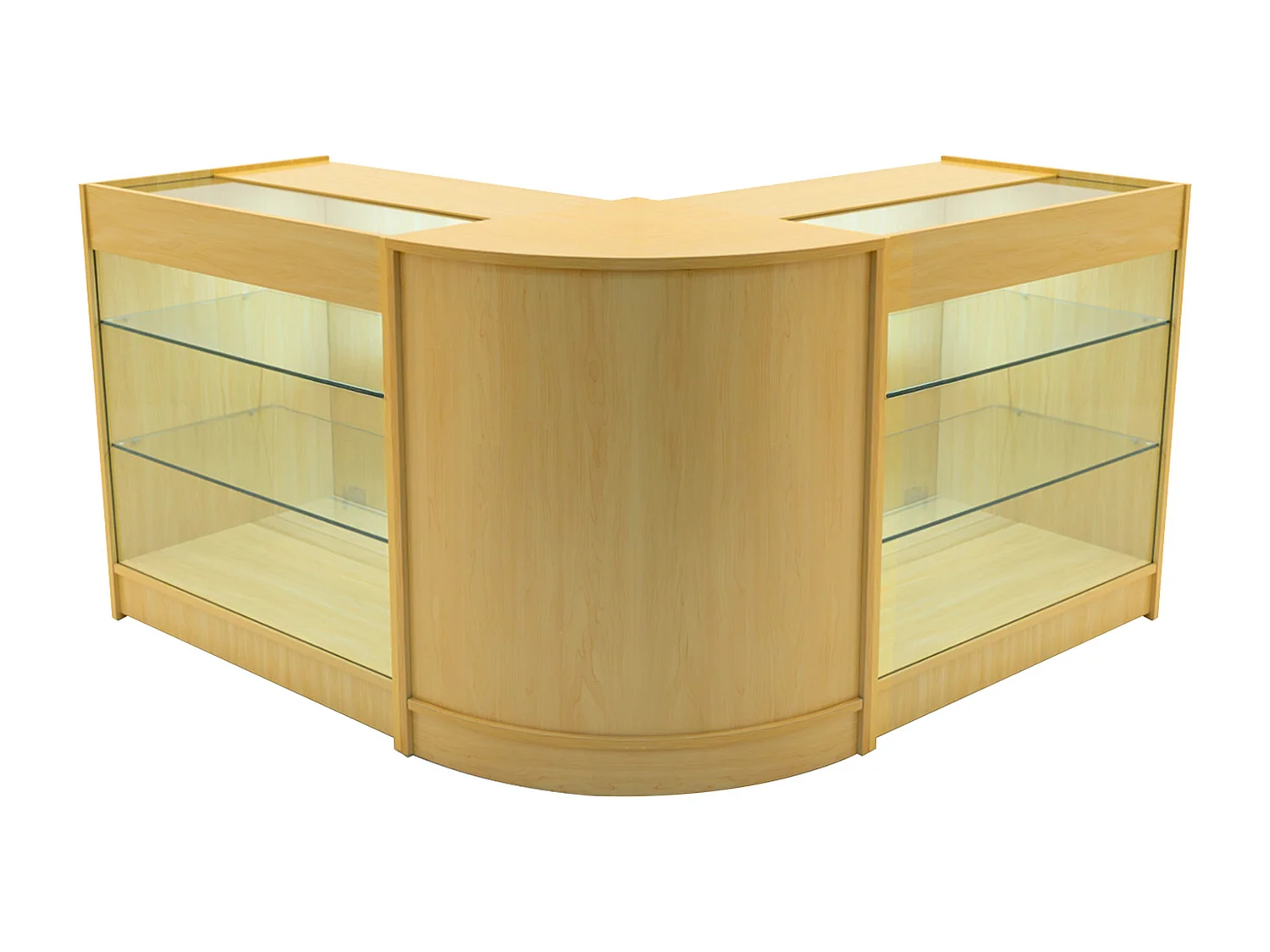 Comptoir de Ventes Verouillables en MDF Érable à LED Ensemble Helios K900 CM60