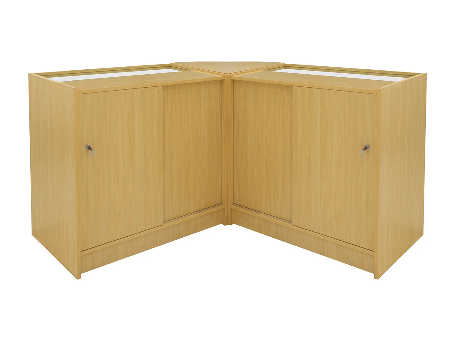 Comptoir de Ventes Verouillables en MDF Érable à LED Ensemble Helios K900 CM60