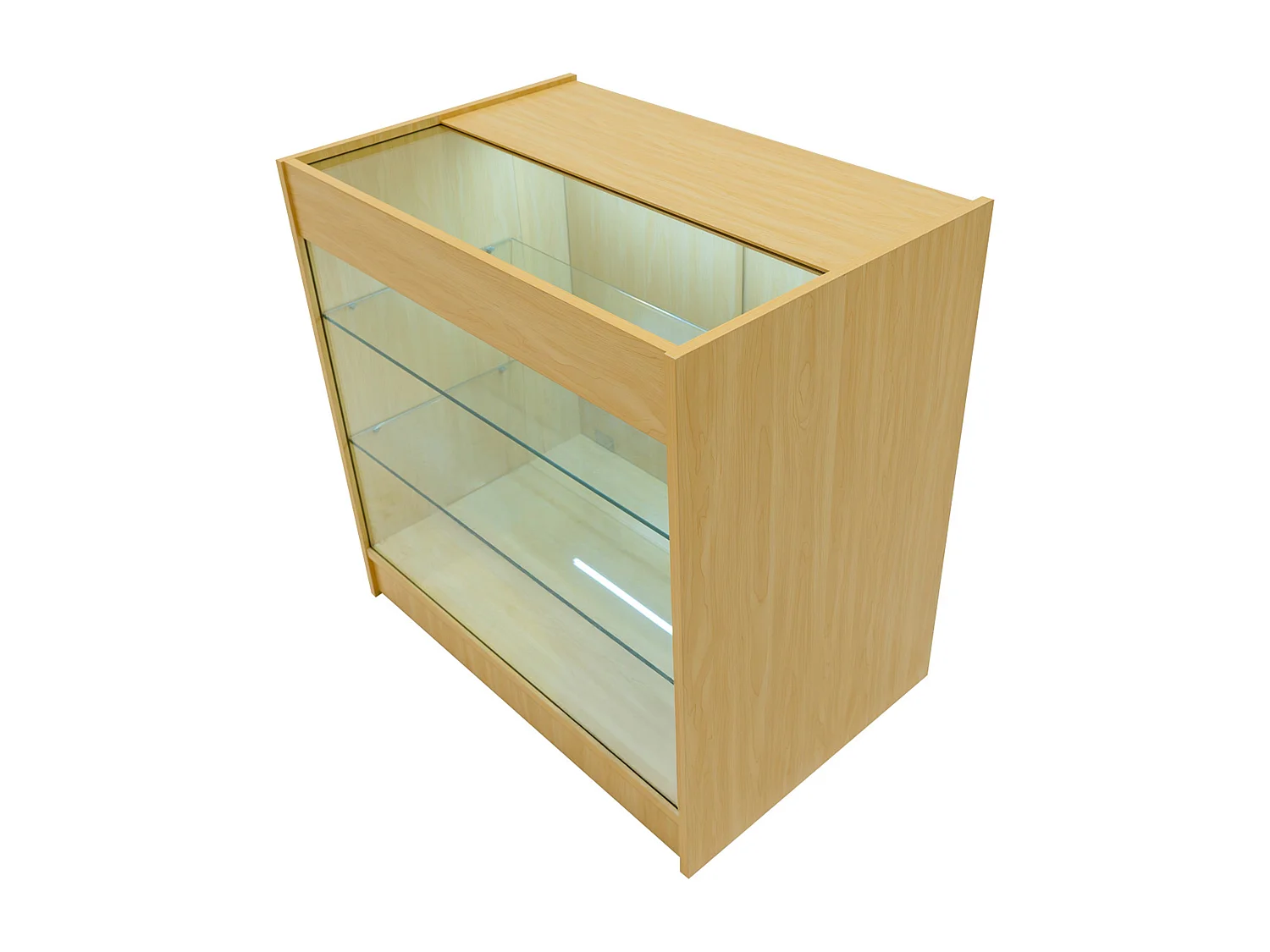 Comptoir de Ventes Verouillables en MDF Érable à LED Ensemble Helios K900 CM60