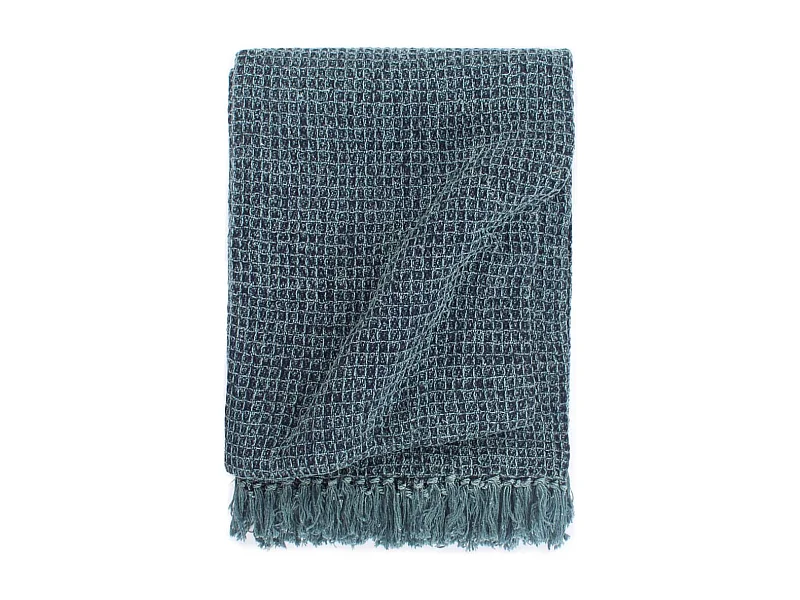 Couverture | Plaid en coton 125 x 150 cm Bleu indigo