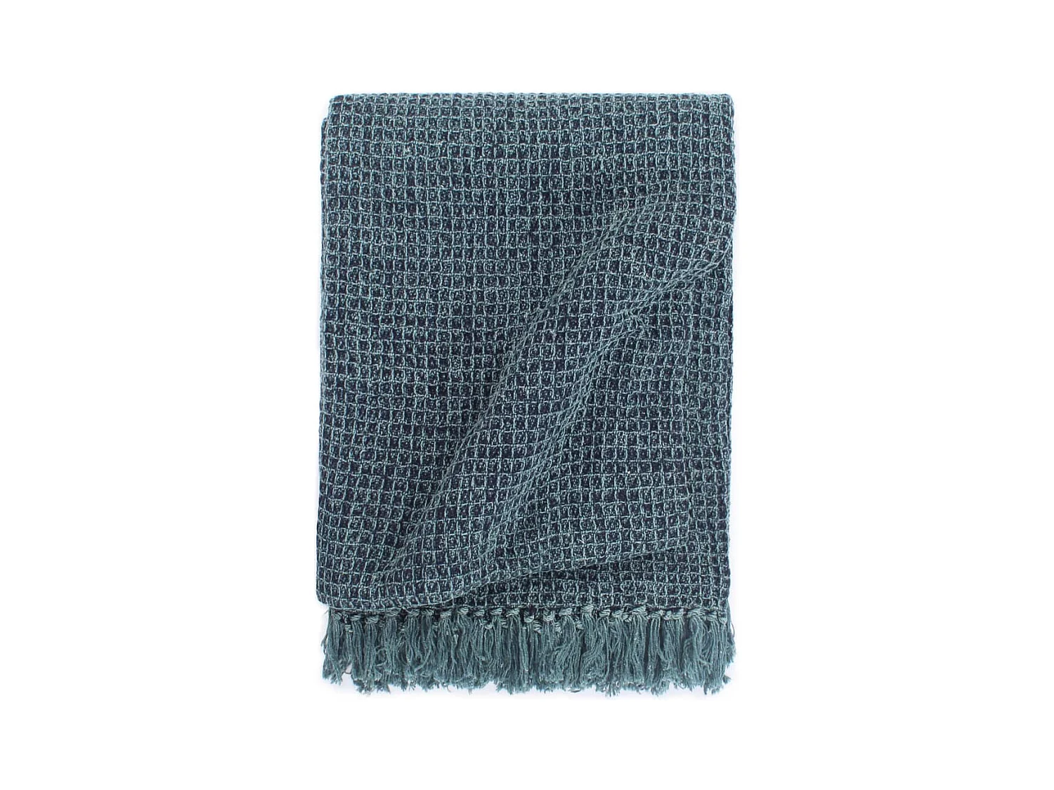 Couverture | Plaid en coton 220 x 250 cm Bleu indigo