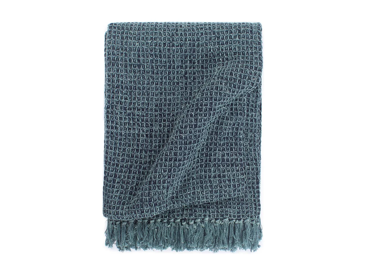 Couverture | Plaid en coton 220 x 250 cm Bleu indigo