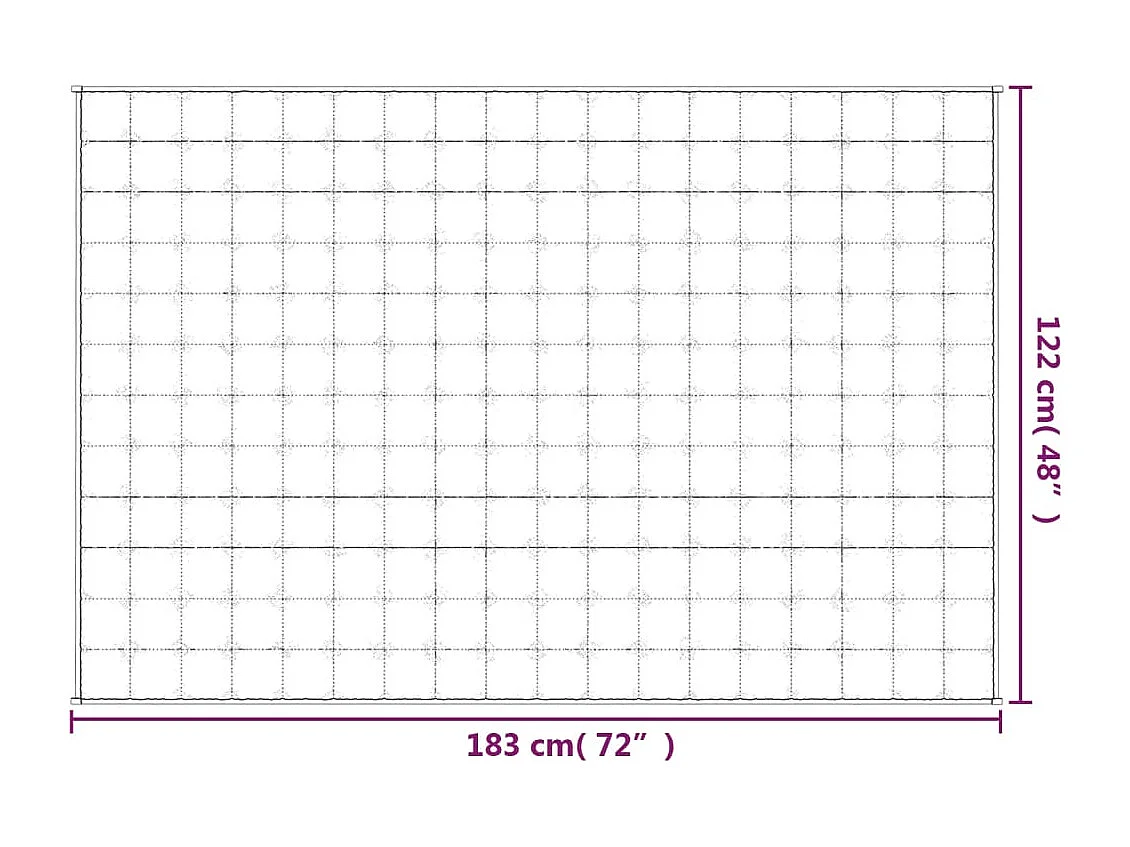 Couverture | Plaid lestée Crème clair 122x183 cm 9 kg Tissu