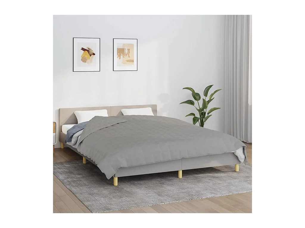 Couverture | Plaid lestée Gris 200x200 cm 13 kg Tissu