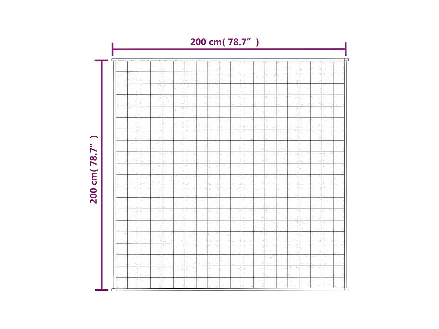 Couverture | Plaid lestée Gris 200x200 cm 13 kg Tissu