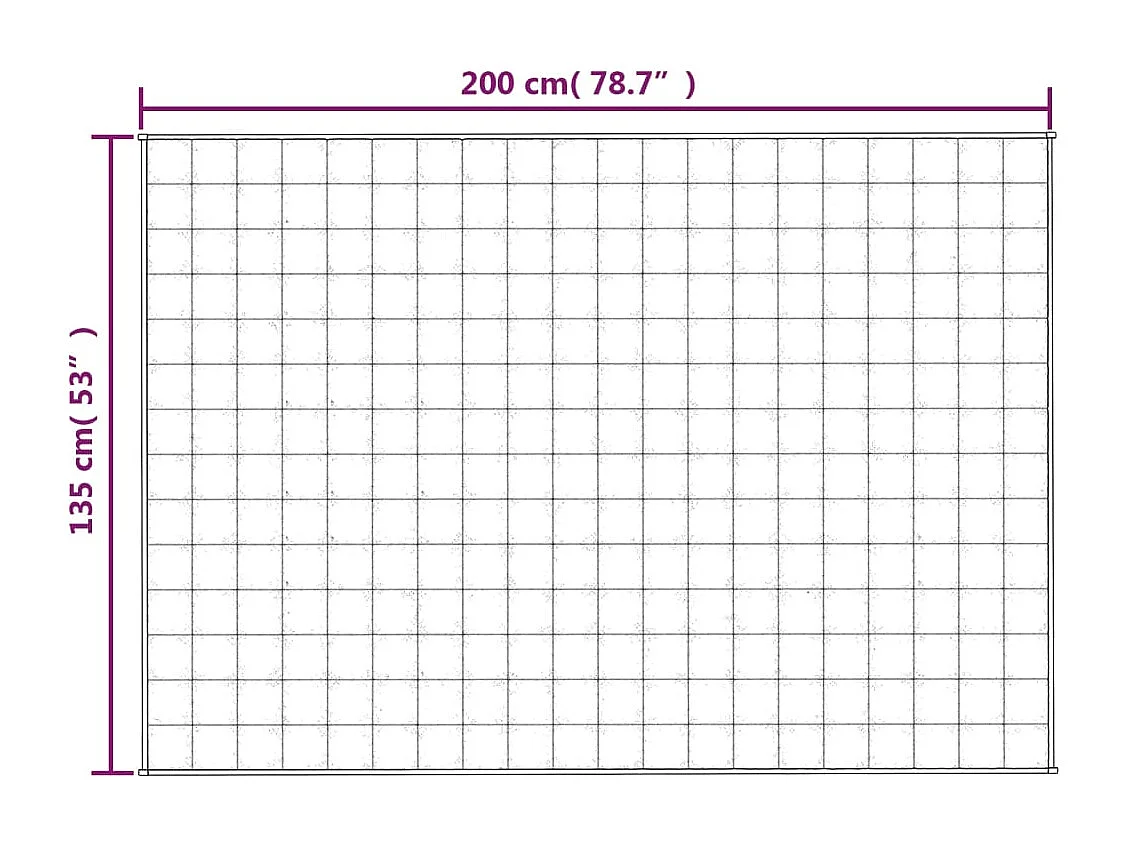 Couverture | Plaid lestée Gris 135x200 cm 6 kg Tissu