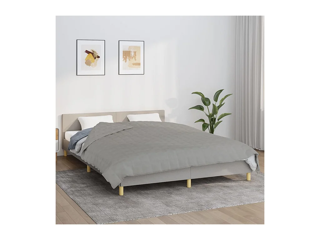 Couverture | Plaid lestée Gris 220x230 cm 11 kg Tissu