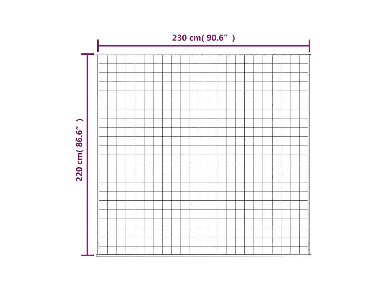 Couverture | Plaid lestée Gris 220x230 cm 11 kg Tissu