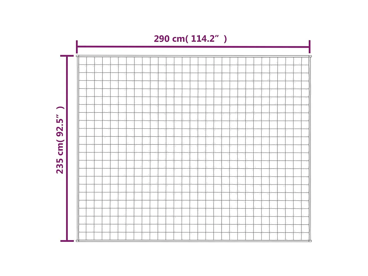 Couverture | Plaid lestée Gris 235x290 cm 11 kg Tissu