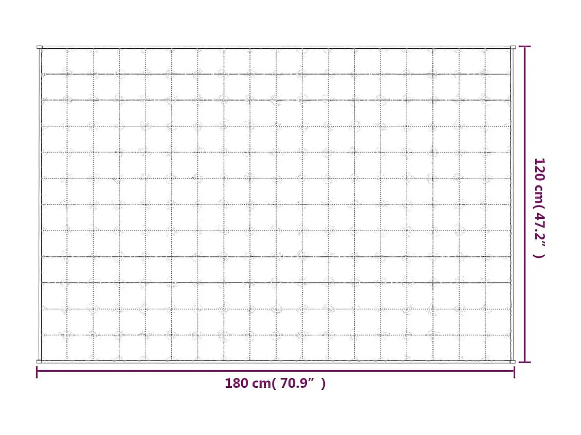 Couverture | Plaid lestée Gris 120x180 cm 9 kg Tissu