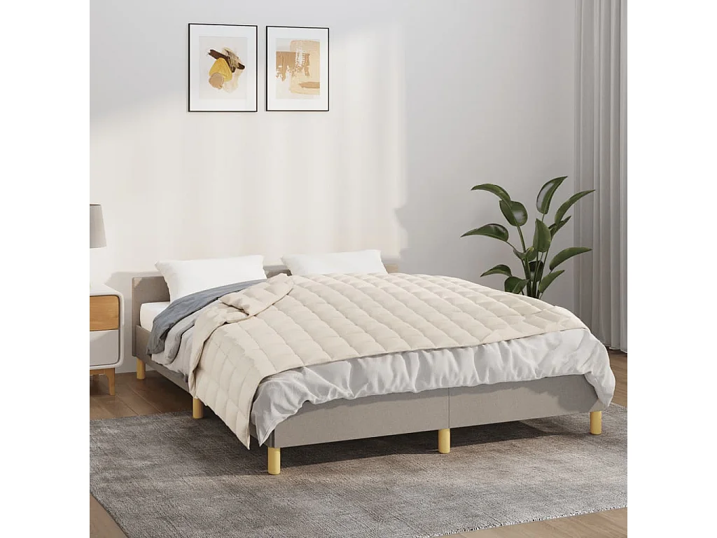 Couverture | Plaid lestée Crème clair 122x183 cm 9 kg Tissu