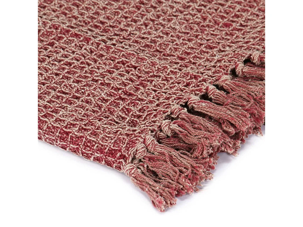 Couverture | Plaid en coton 220 x 250 cm Bordeaux