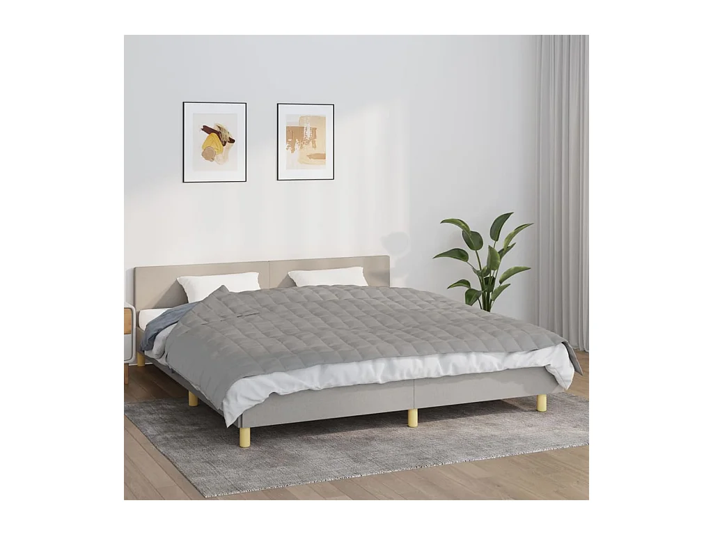 Couverture | Plaid lestée Gris 155x220 cm 11 kg Tissu