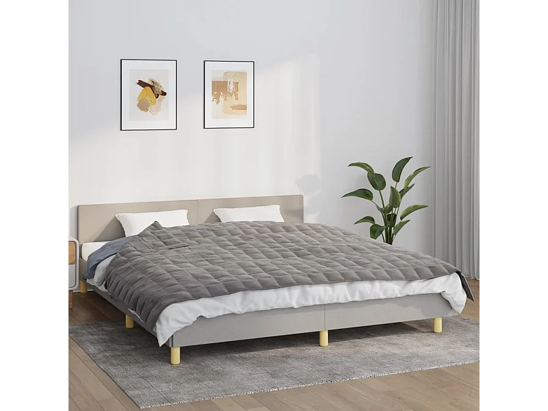 Couverture | Plaid lestée Gris 155x220 cm 11 kg Tissu