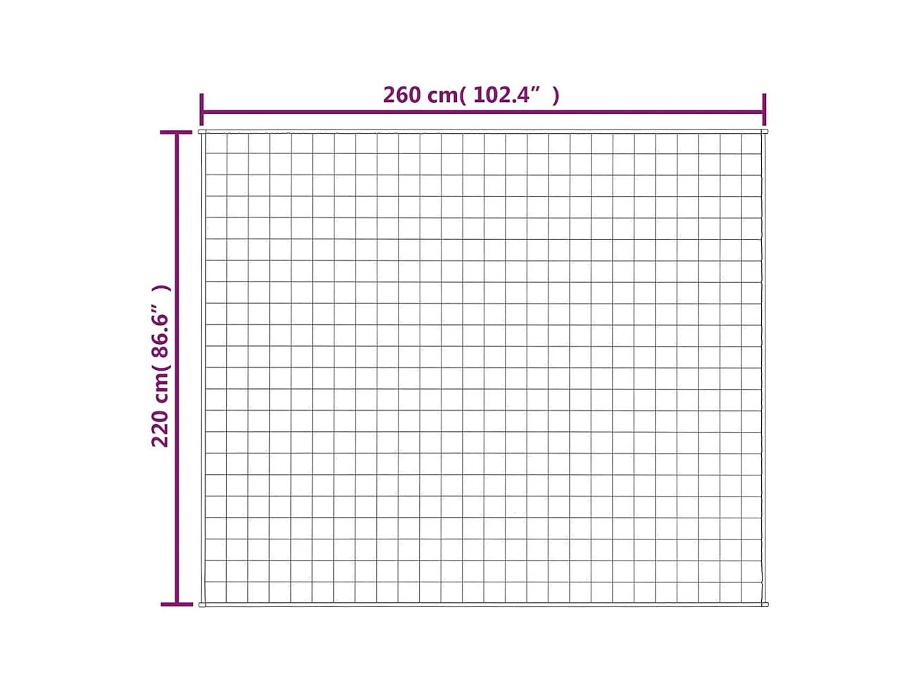 Couverture | Plaid lestée Bleu 220x260 cm 15 kg Tissu
