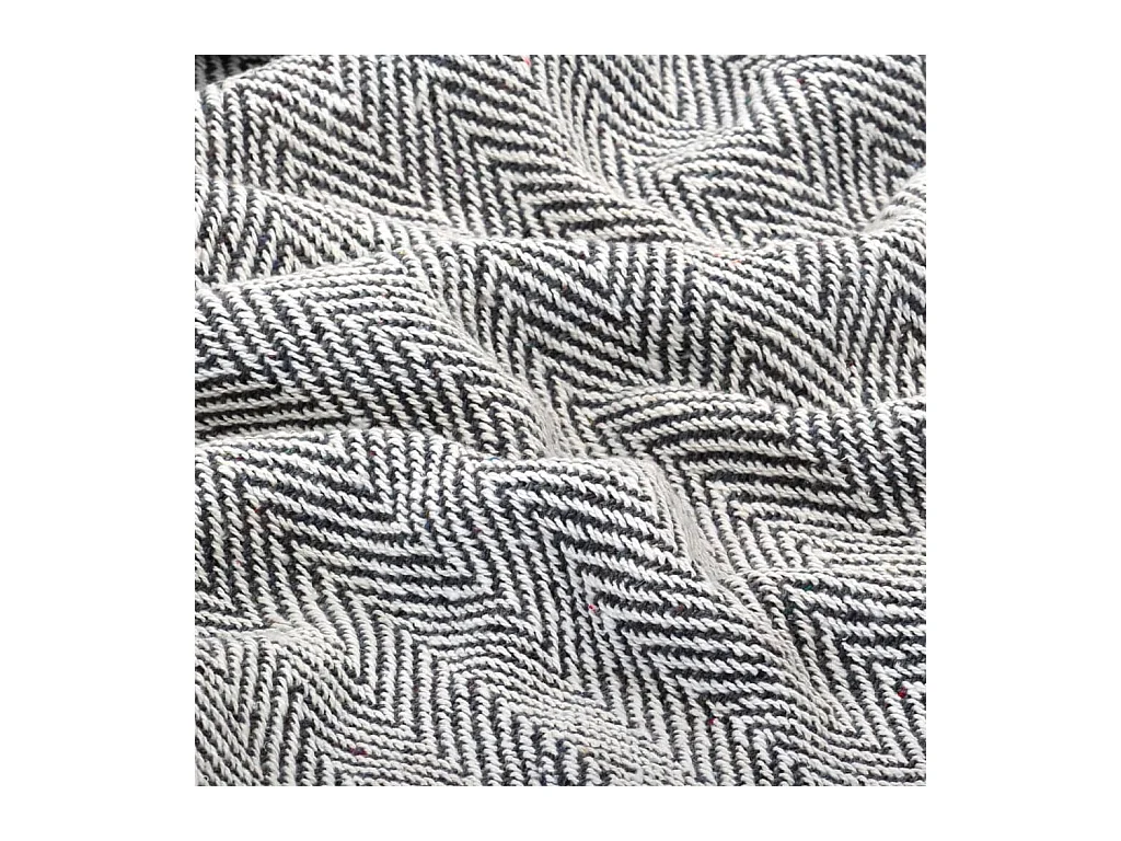 Couverture | Plaid coton à chevrons 125x150 cm Bleu marine