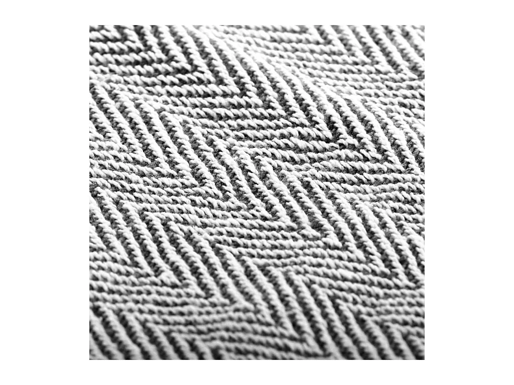 Couverture | Plaid coton à chevrons 125x150 cm Bleu marine