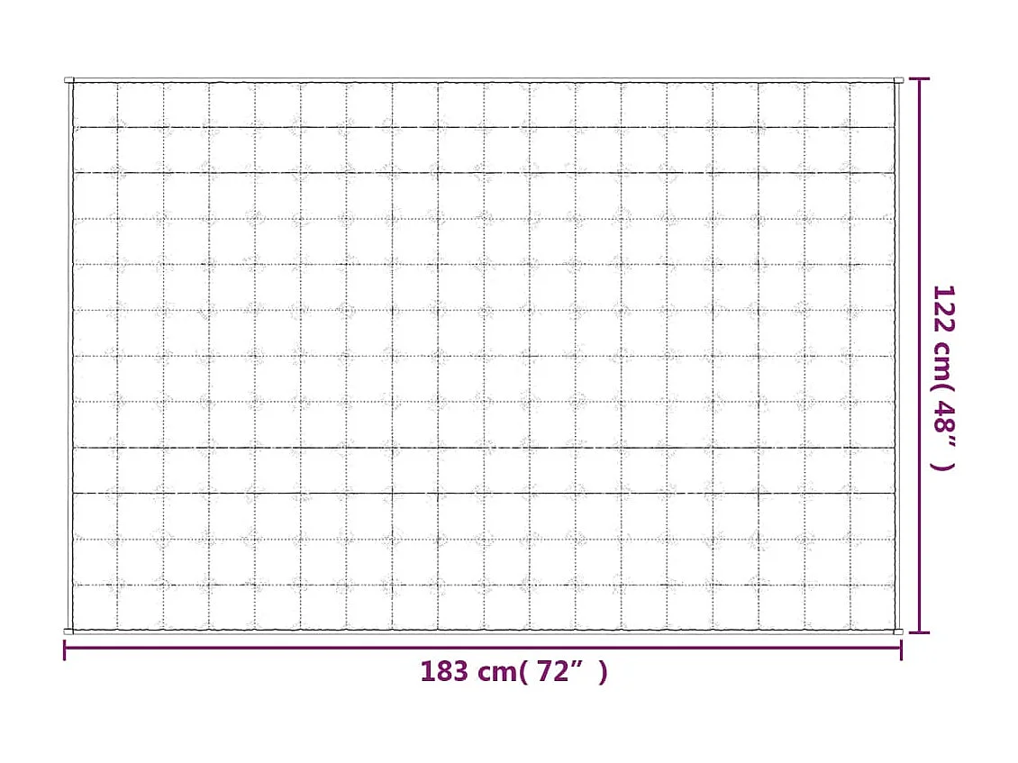 Couverture | Plaid lestée Gris 122x183 cm 5 kg Tissu