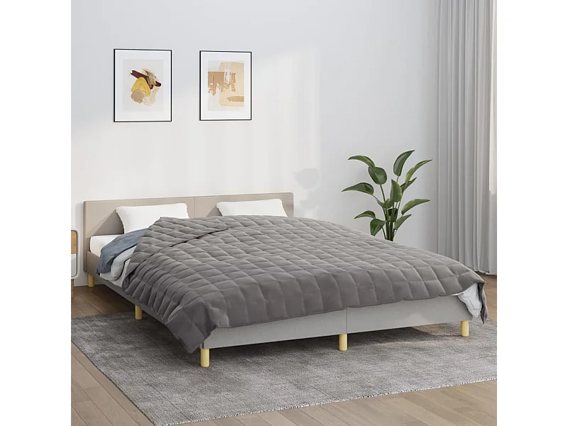 Couverture | Plaid lestée Gris 200x230 cm 9 kg Tissu