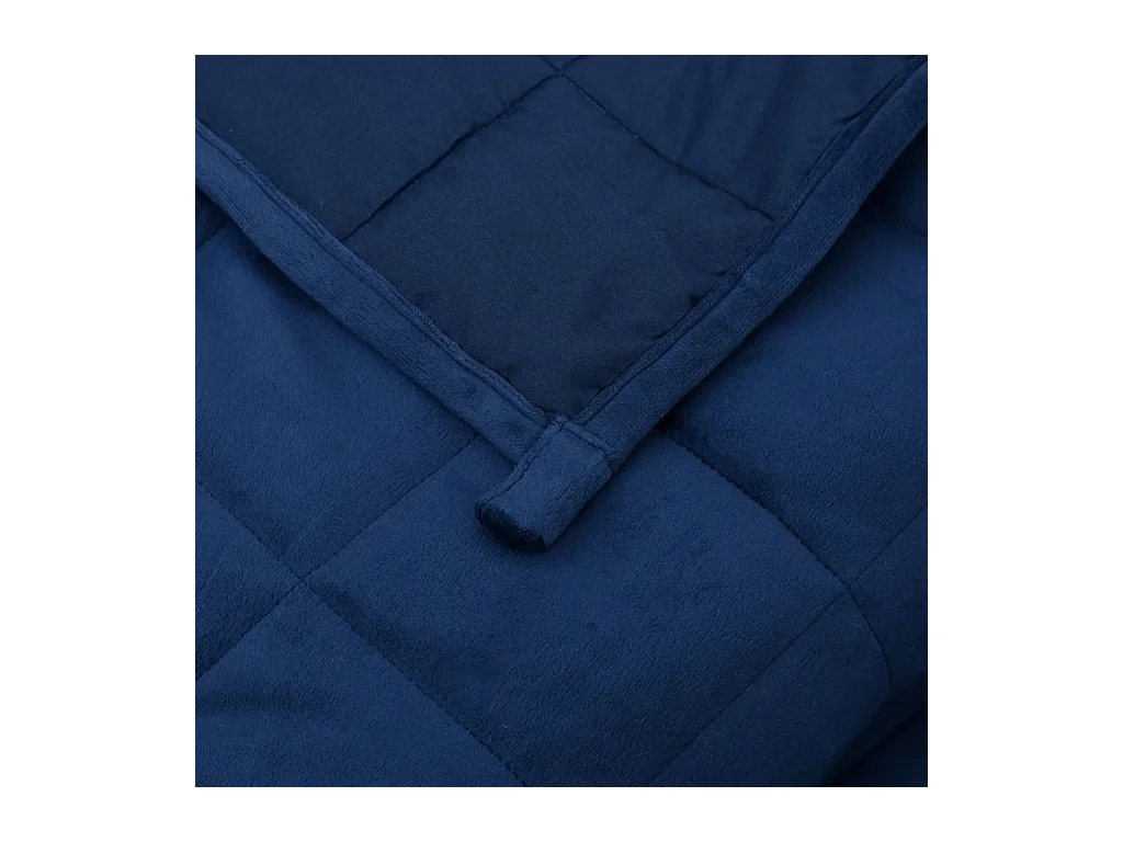 Couverture | Plaid lestée Bleu 155x220 cm 7 kg Tissu