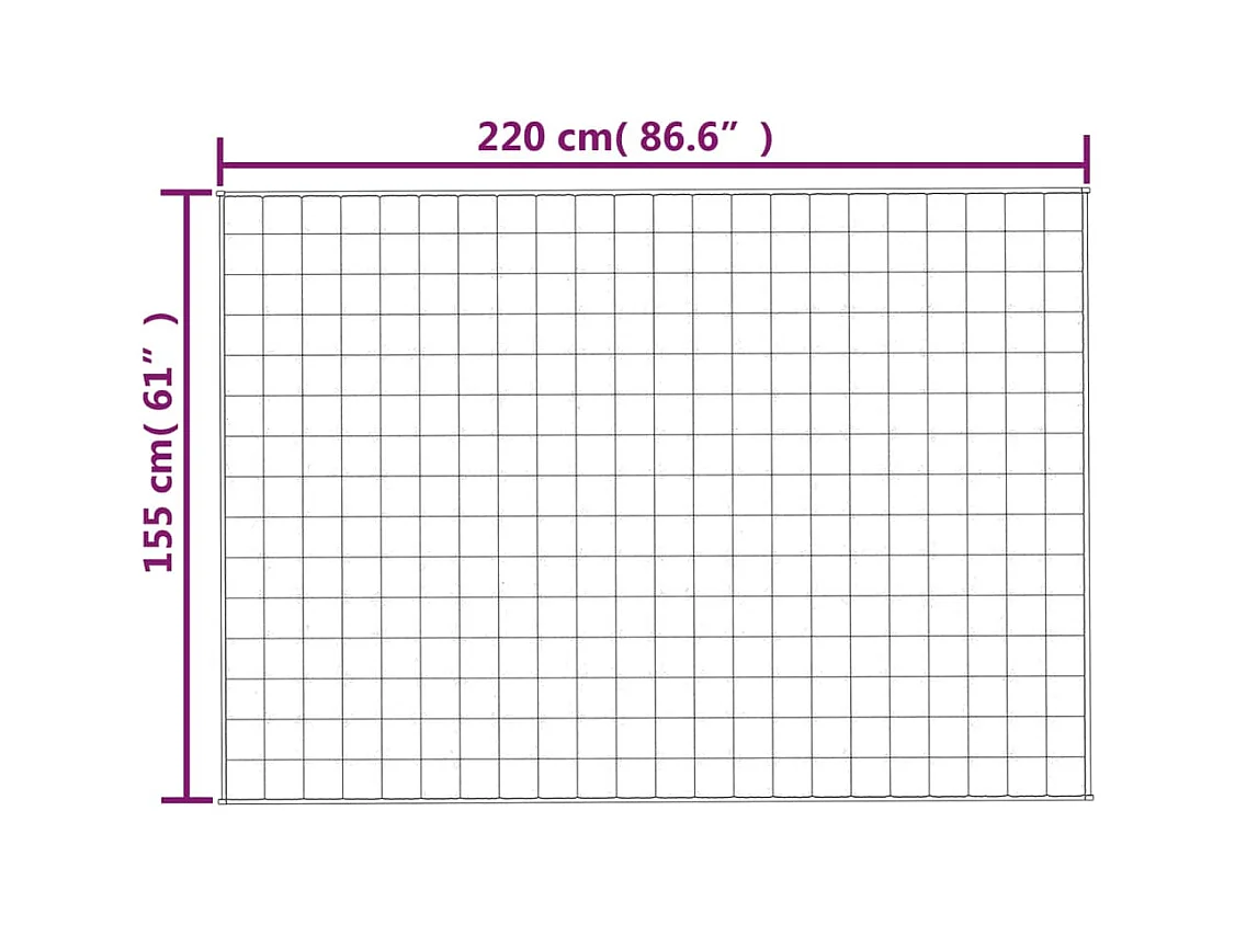 Couverture | Plaid lestée Bleu 155x220 cm 7 kg Tissu