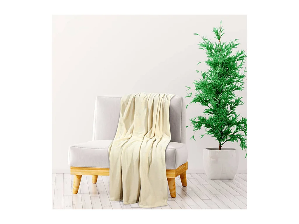 Couverture | Plaid crème 130x170 cm polyester