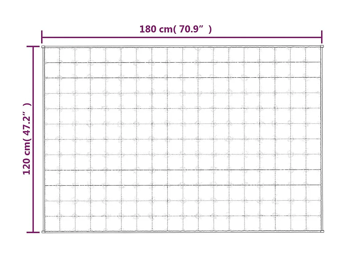 Couverture | Plaid lestée Crème clair 120x180 cm 9 kg Tissu