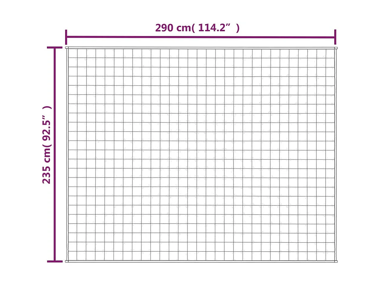 Couverture | Plaid lestée Bleu 235x290 cm 15 kg Tissu