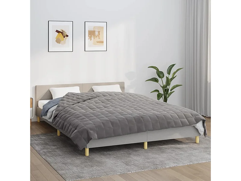 Couverture | Plaid lestée Gris 200x200 cm 13 kg Tissu