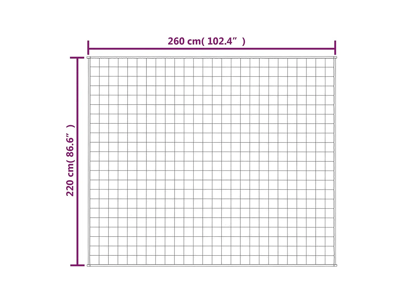 Couverture | Plaid lestée Bleu 220x260 cm 11 kg Tissu