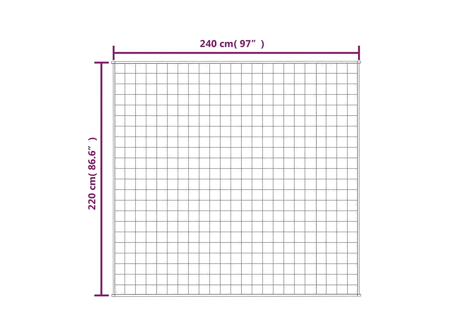 Couverture | Plaid lestée Bleu 220x240 cm 11 kg Tissu