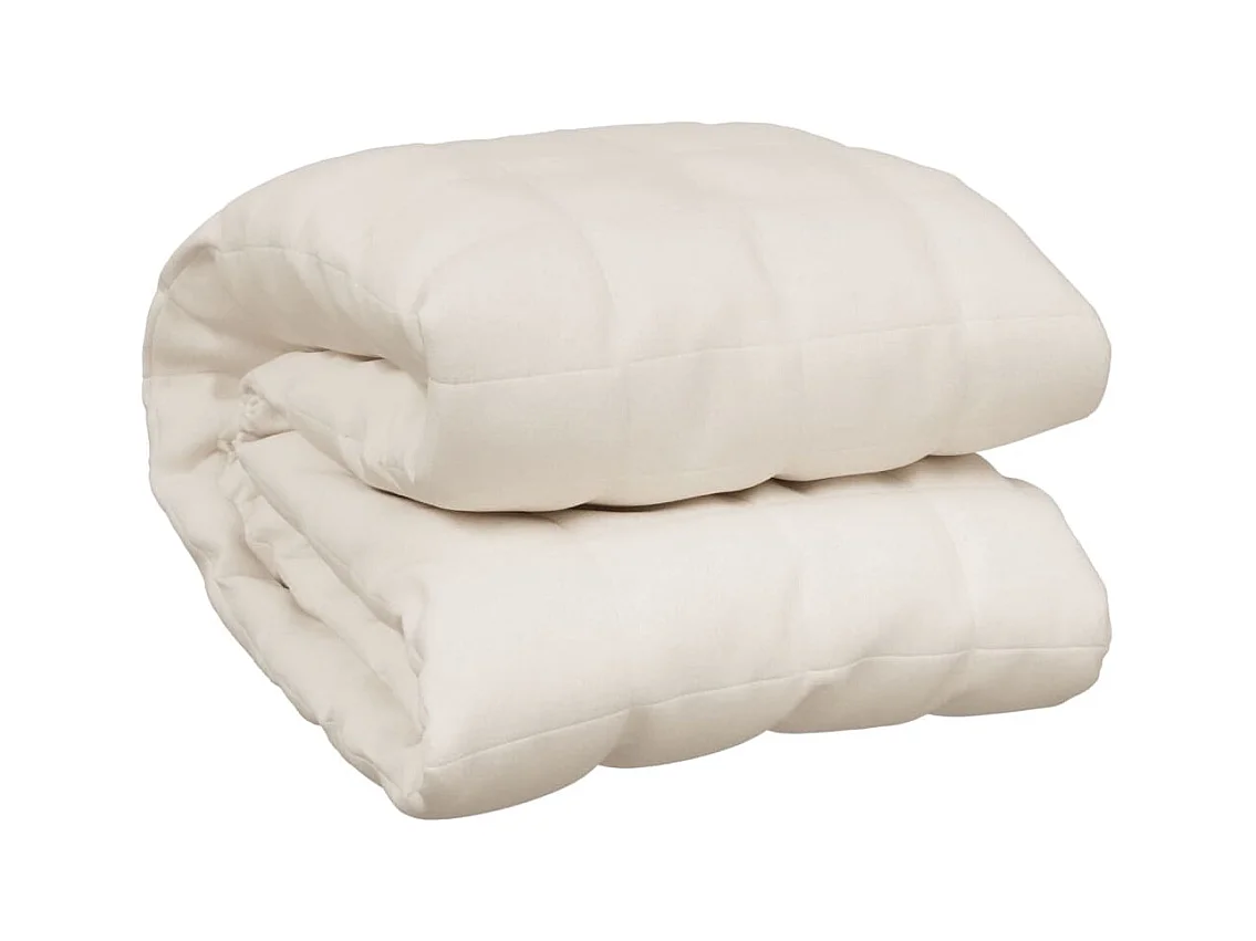 Couverture | Plaid lestée Crème clair 220x230 cm 11 kg Tissu