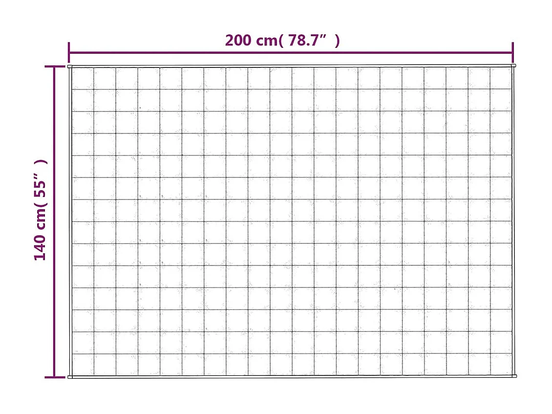 Couverture | Plaid lestée Gris 140x200 cm 10 kg Tissu