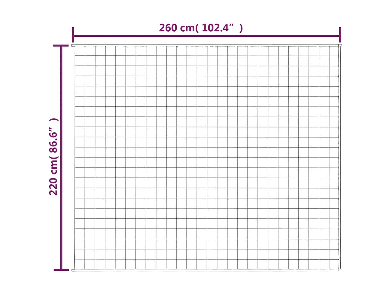 Couverture | Plaid lestée Crème clair 220x260 cm 15 kg Tissu