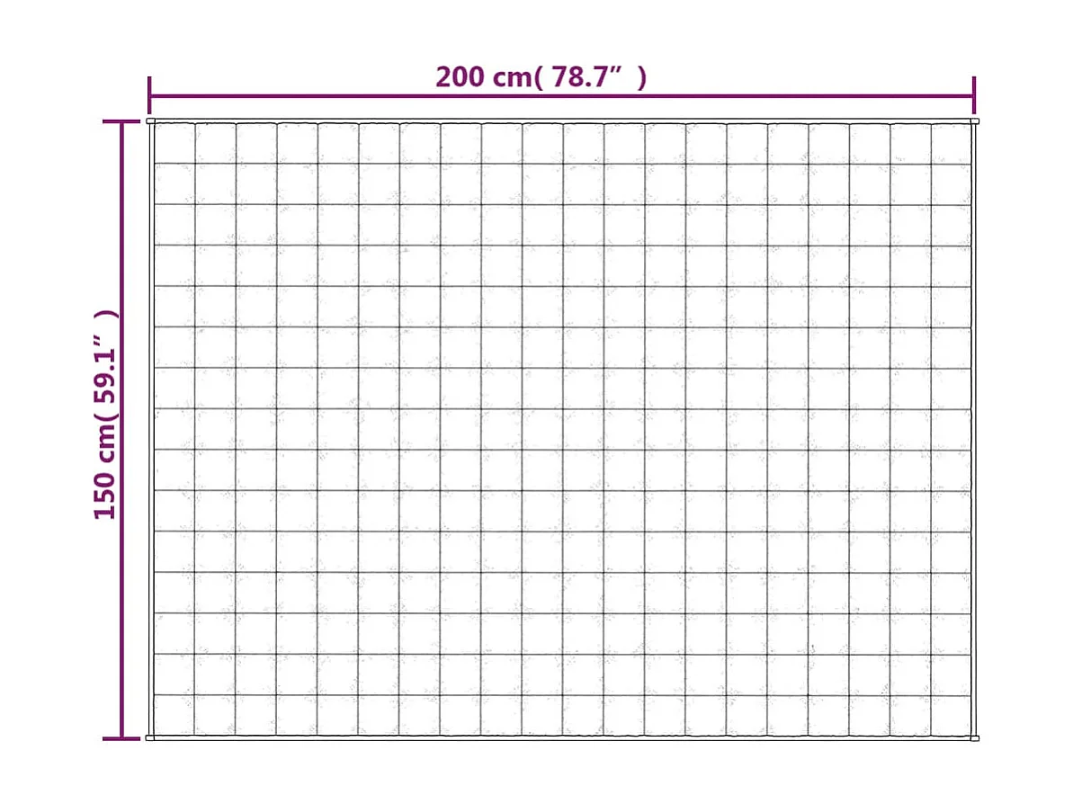 Couverture | Plaid lestée Crème clair 150x200 cm 11 kg Tissu