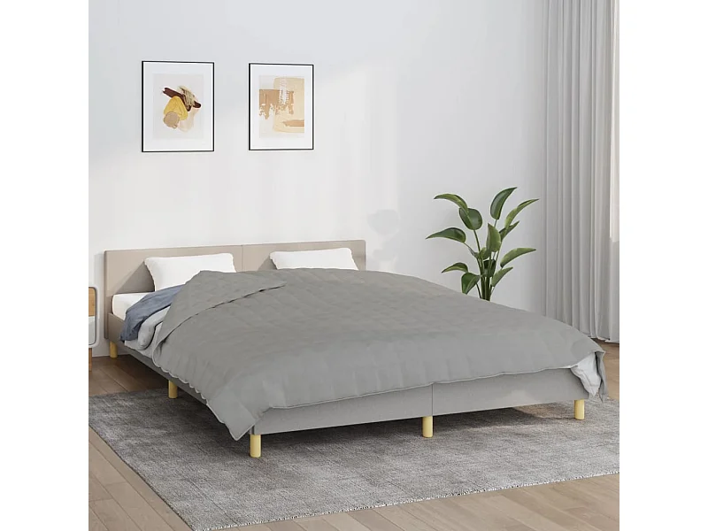 Couverture | Plaid lestée Gris 220x235 cm 11 kg Tissu