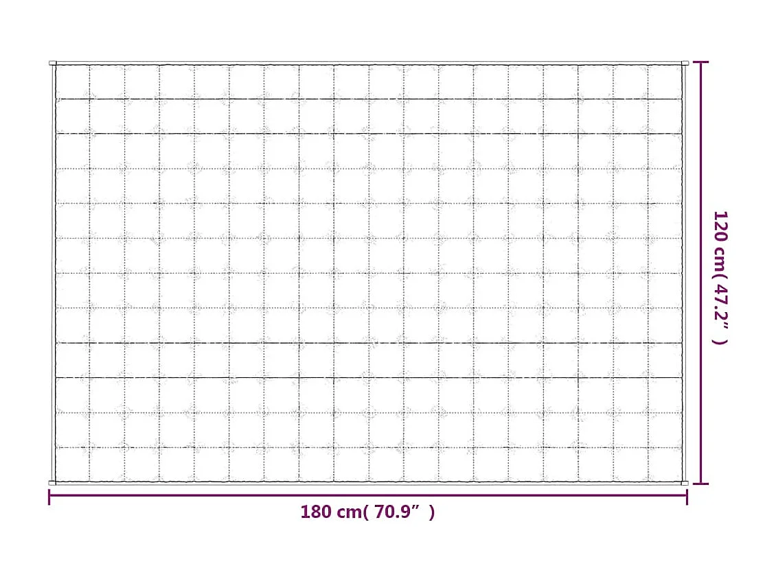 Couverture | Plaid lestée Crème clair 120x180 cm 9 kg Tissu