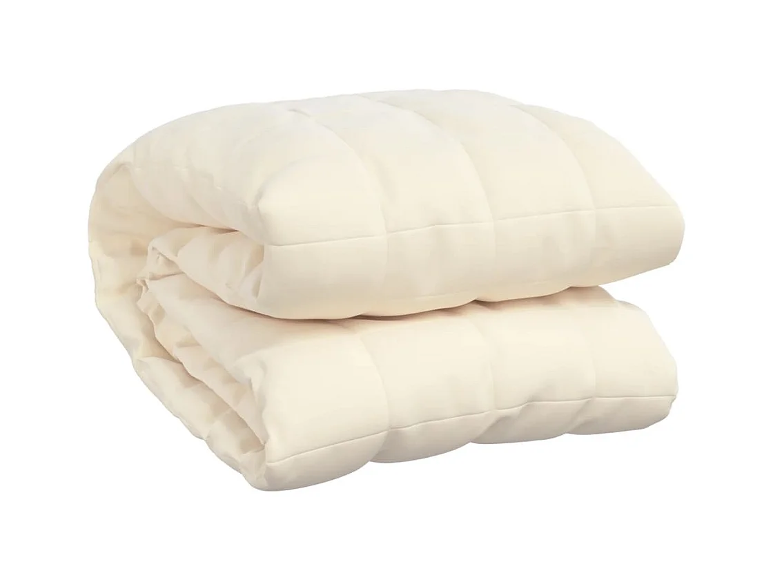 Couverture | Plaid lestée Crème clair 235x290 cm 11 kg Tissu