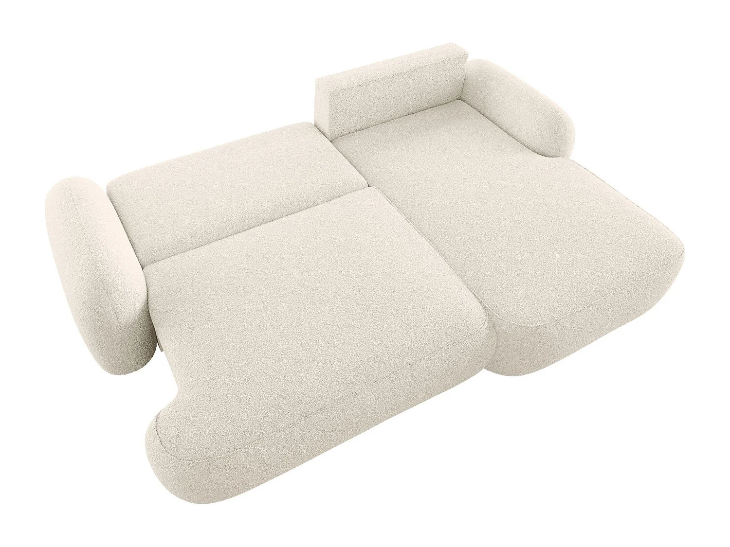 BEDANTE Ecksofa MOLLY L Rechts TERRA FROTTE 01 Beige mit Schlaffunktion L-Form Sofa mit Stauraum Bettkasten Wohnzimmersofa Couch Sofa Bettsofa Bettkasten Bettcouch