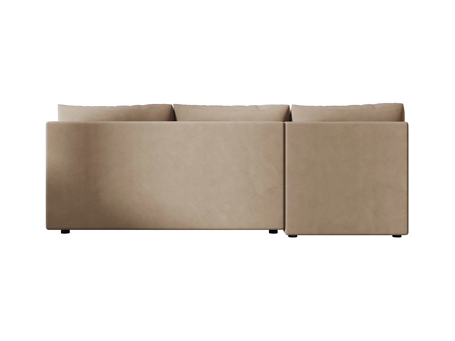 BEDANTE narożnik MOS L Itaka 48 prawa brązowy z funkcją spania sofa w kształcie litery L z pojemnikiem na pościel