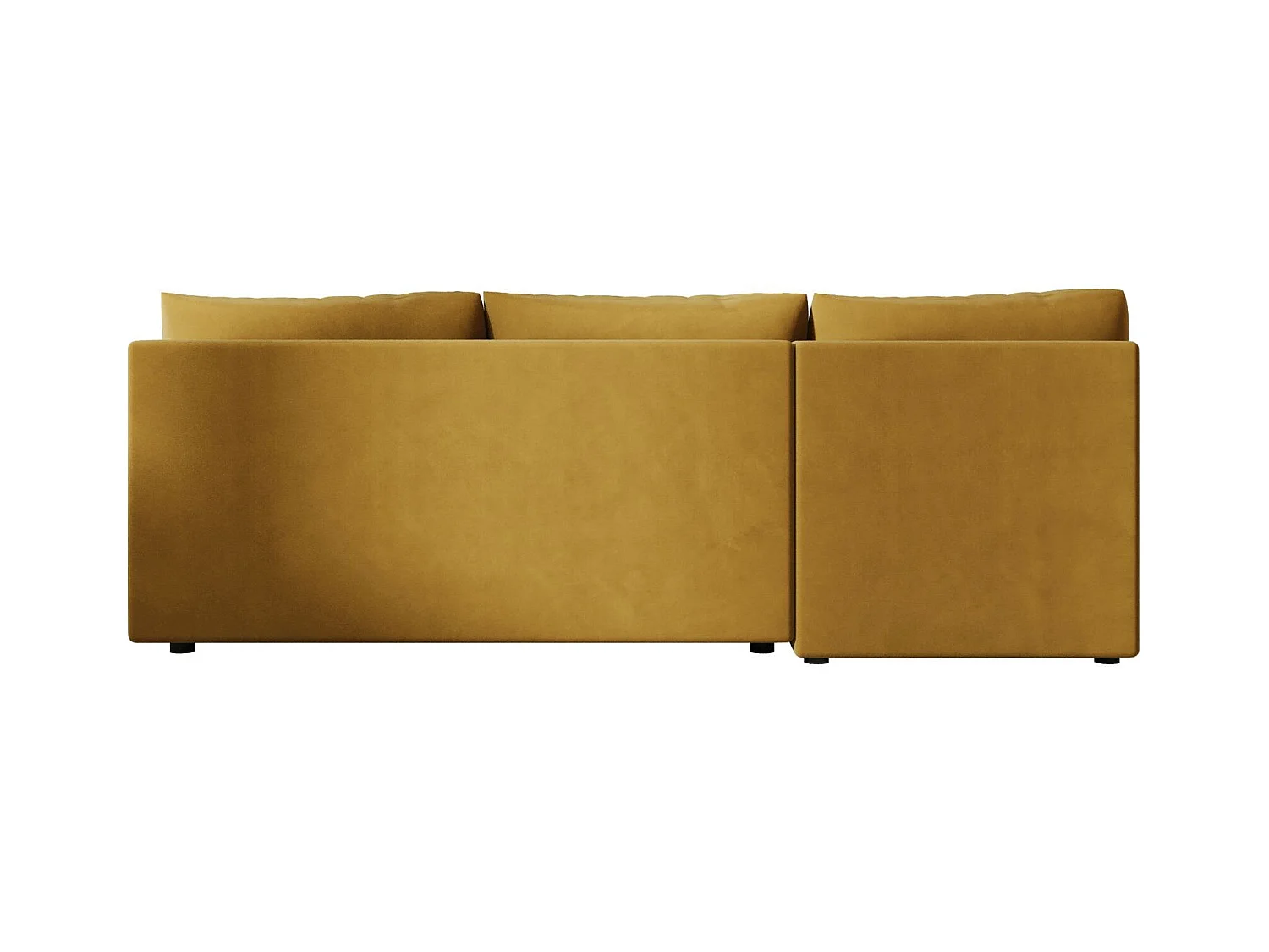 BEDANTE canapé d’angle MOS L Itaka 33 droite orange avec fonction de couchage canapé en forme de L avec coffre de rangement