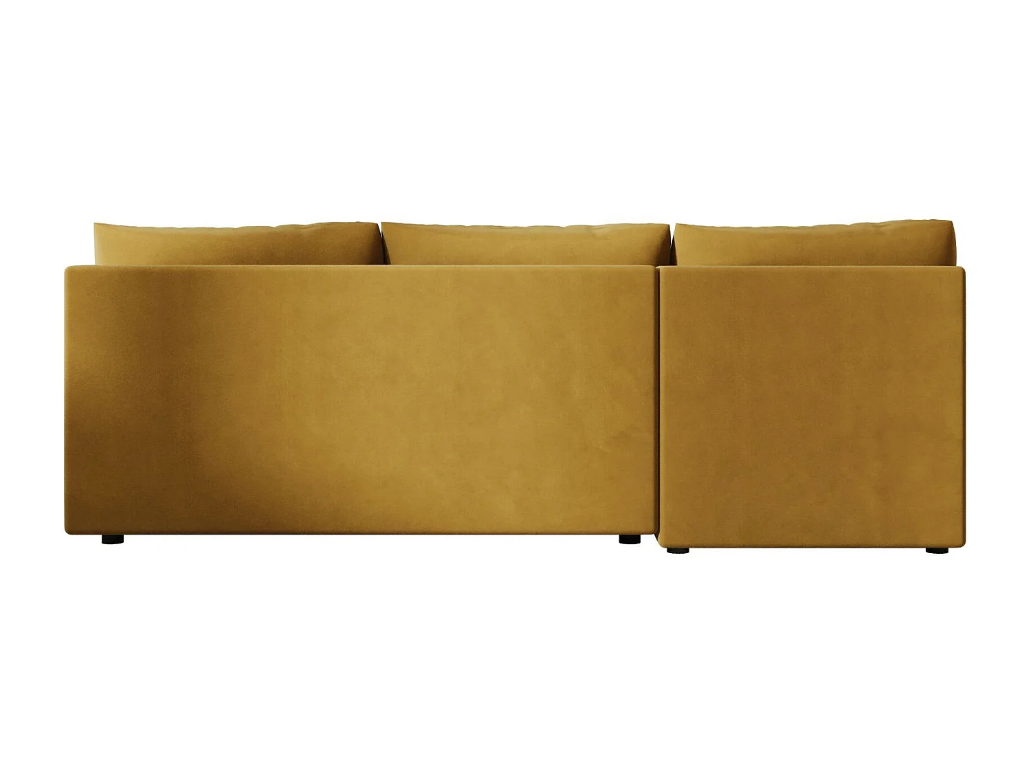 BEDANTE canapé d’angle MOS L Itaka 33 droite orange avec fonction de couchage canapé en forme de L avec coffre de rangement