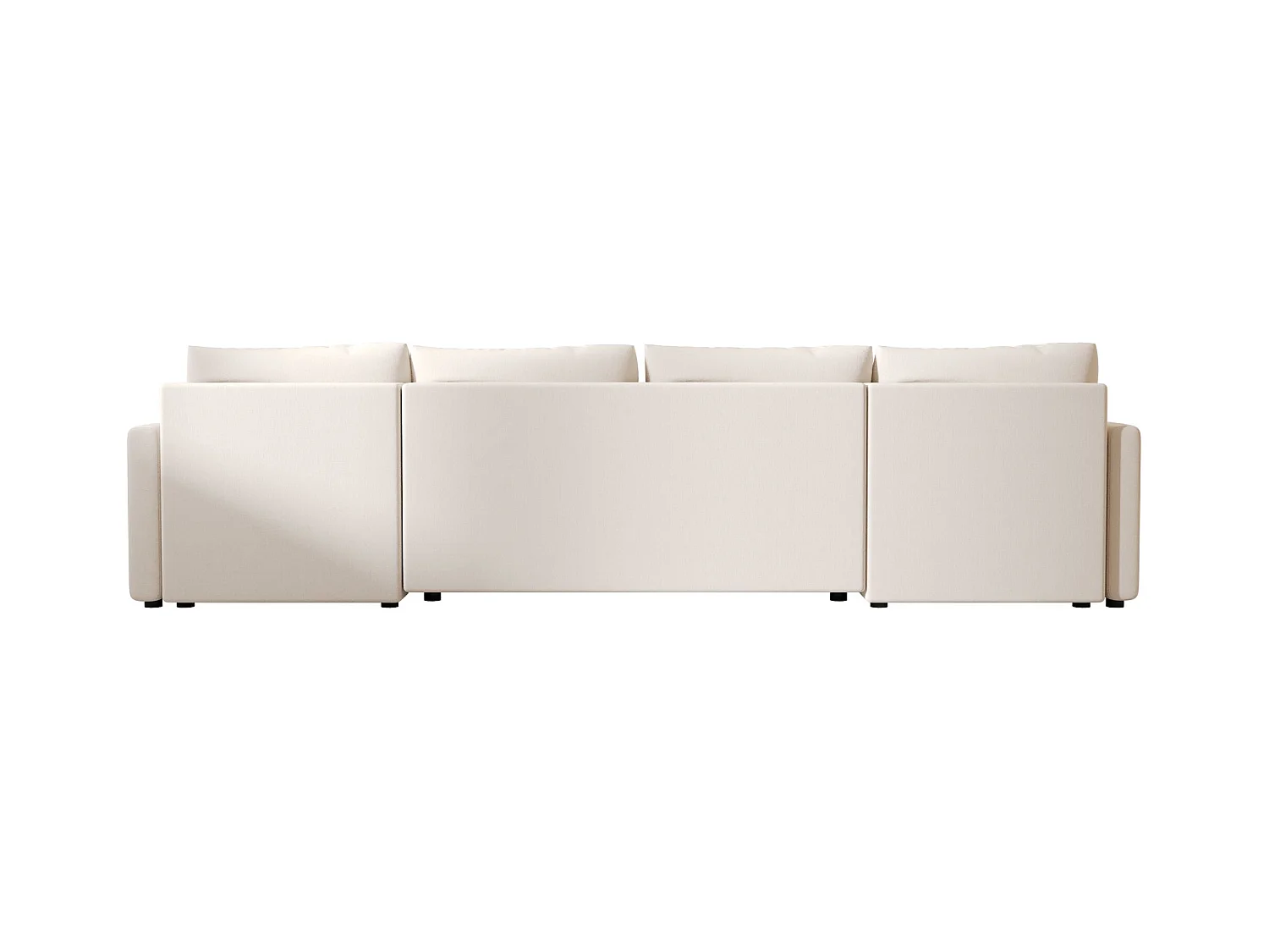 BEDANTE canapé d'angle MOS U BIS Cosmic 10 beige avec fonction de couchage canapé en U avec coffre de rangement