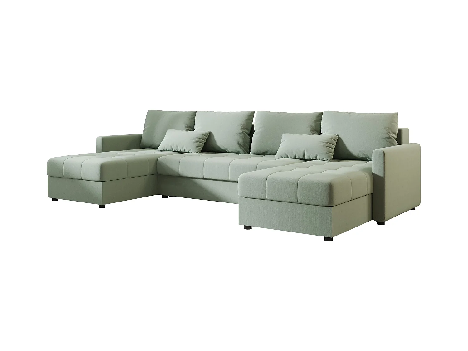 BEDANTE canapé d'angle MOS U BIS Cosmic 16 avec fonction de couchage canapé en U avec coffre de rangement canapé de salon canapé convertible coffre de rangement