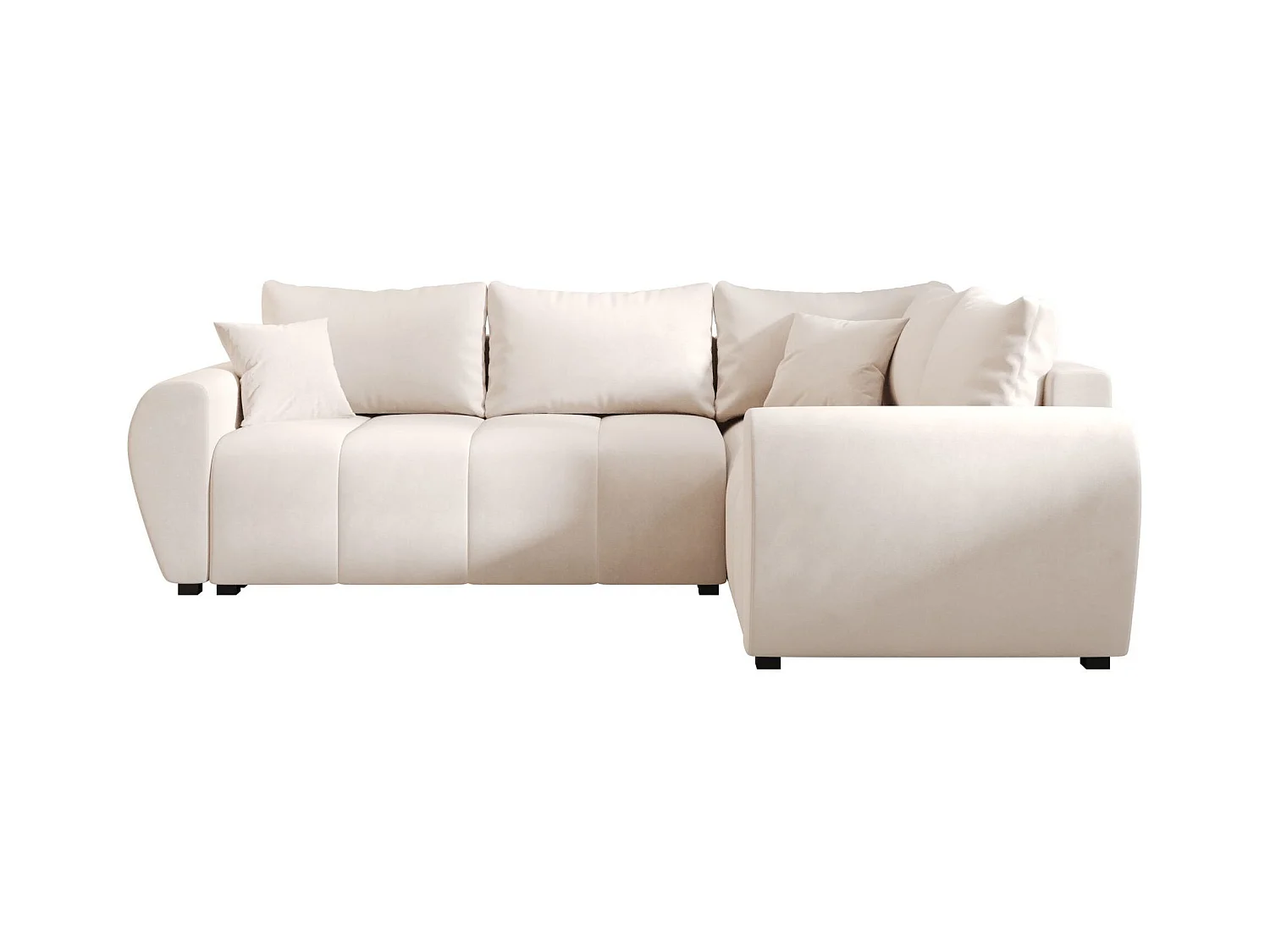 BEDANTE canapé d’angle MOLISA L PLUS Itaka 16 droit beige avec fonction de couchage canapé en forme de L