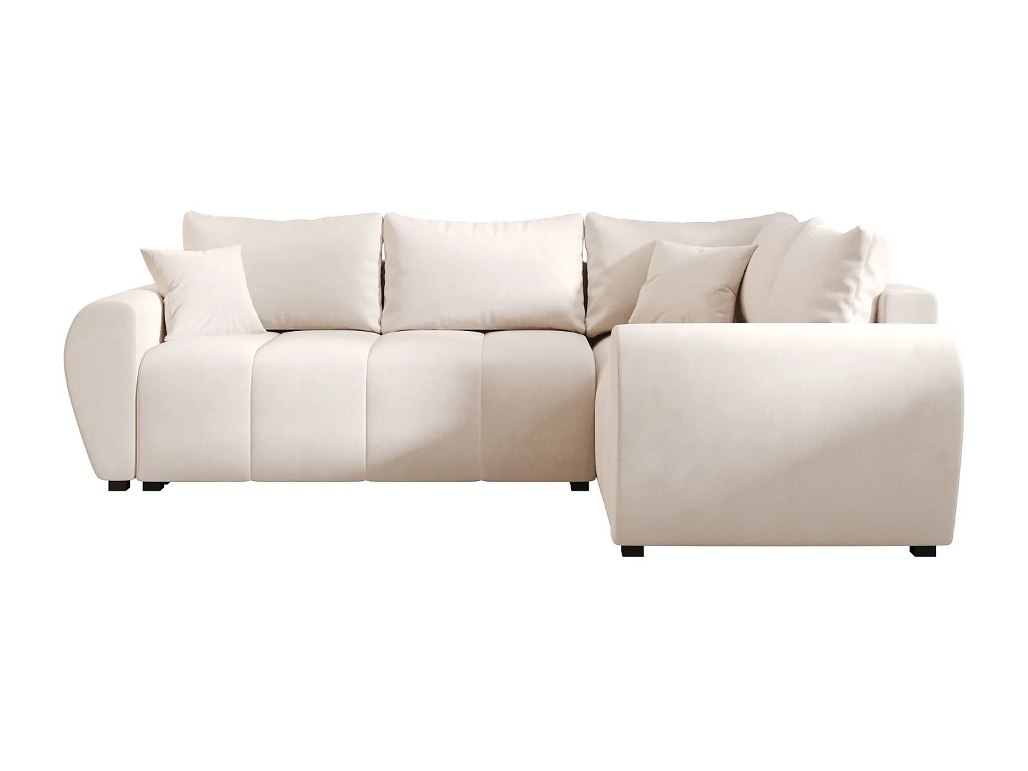 BEDANTE canapé d’angle MOLISA L PLUS Itaka 16 droit beige avec fonction de couchage canapé en forme de L