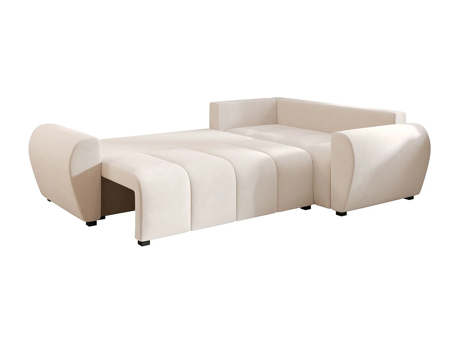 BEDANTE canapé d’angle MOLISA L PLUS Itaka 16 droit beige avec fonction de couchage canapé en forme de L