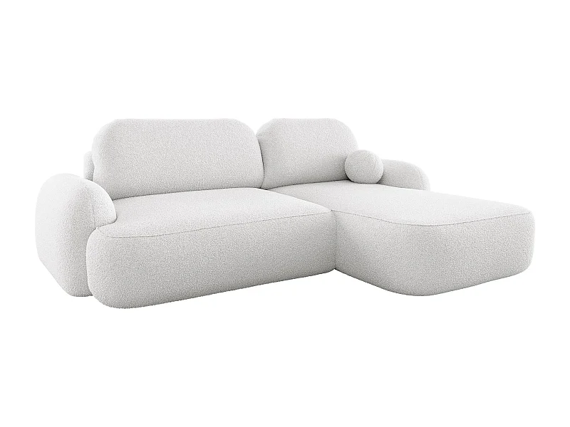 BEDANTE Ecksofa MOLLY L Rechts TERRA FROTTE 00 Weiß mit Schlaffunktion L-Form Sofa mit Stauraum Bettkasten Wohnzimmersofa Couch Sofa Bettsofa Bettkasten Bettcouch