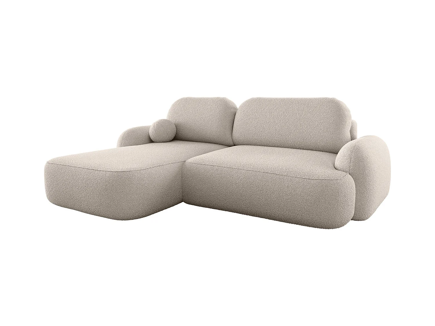BEDANTE Ecksofa MOLLY L Links TERRA FROTTE 03 Beige mit Schlaffunktion L-Form Sofa mit Stauraum Bettkasten Wohnzimmersofa Couch Sofa Bettsofa Bettkasten Bettcouch